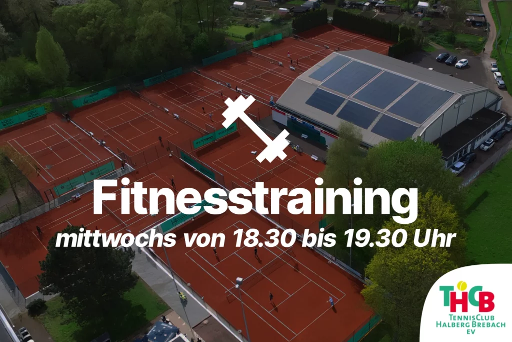 Text "Fitnesstraining mittwochs von 18.30 bis 19.30 Uhr"